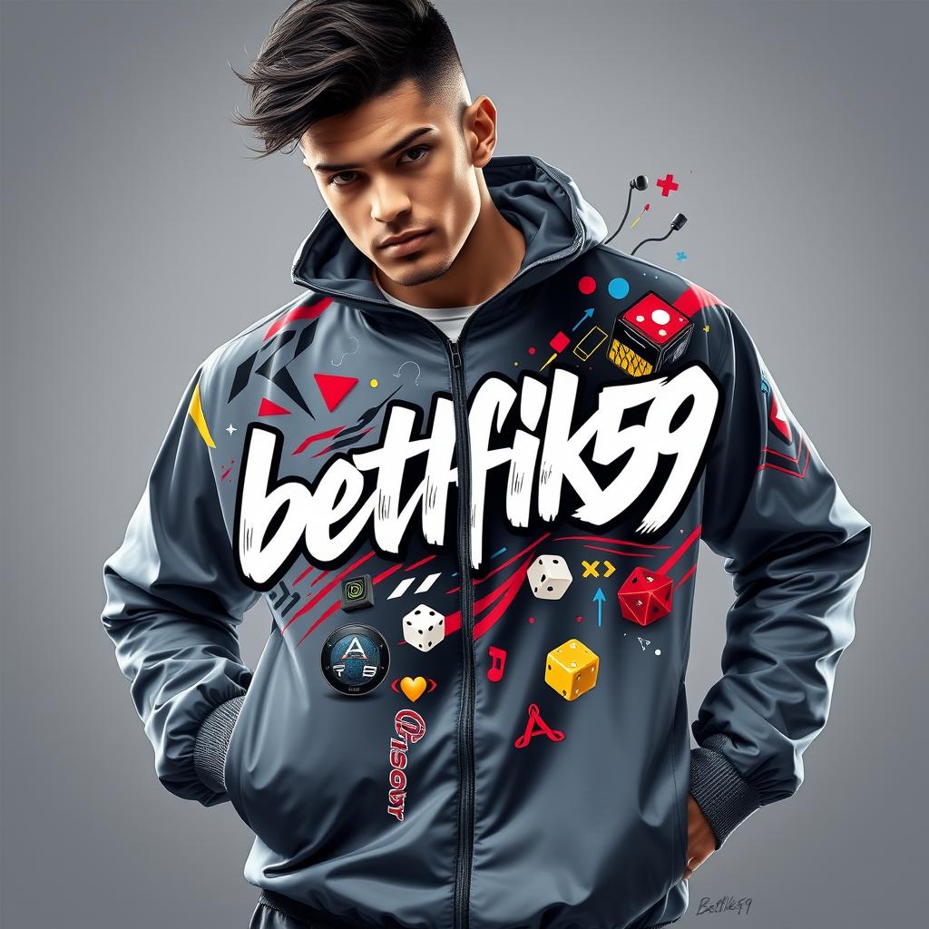 Mens Premium Gaming Windbreaker 'betflik59'