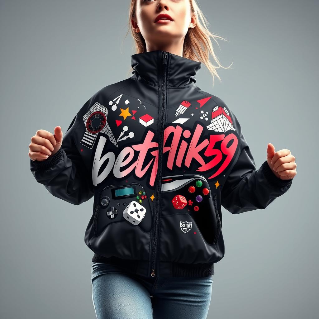 Women's Premium Windbreaker Jacket - Gaming Edition 'betflik59'