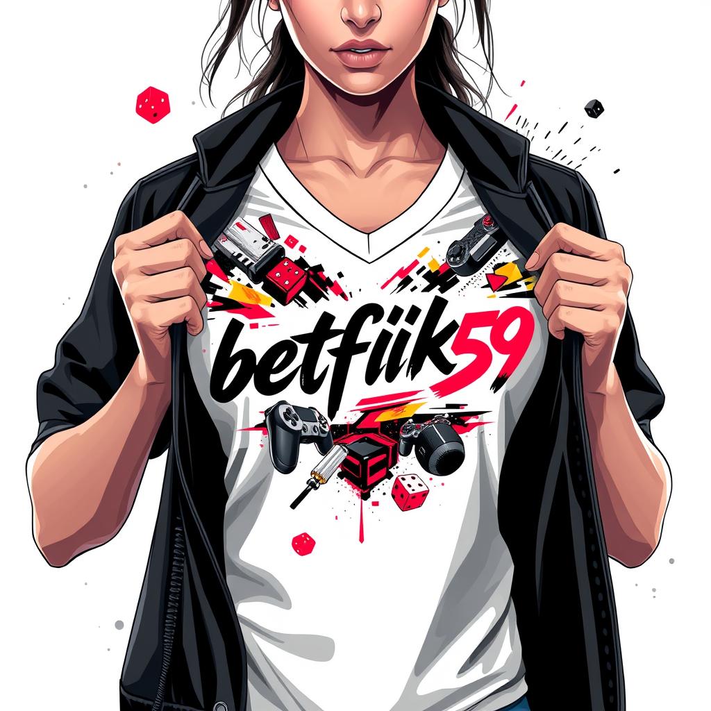 Women's Premium V-Neck Gaming T-Shirt 'betflik59'